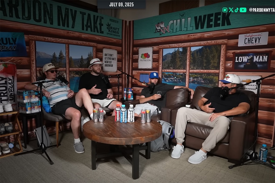 Recording Pardon My Take Podcast for Barstool Sports: